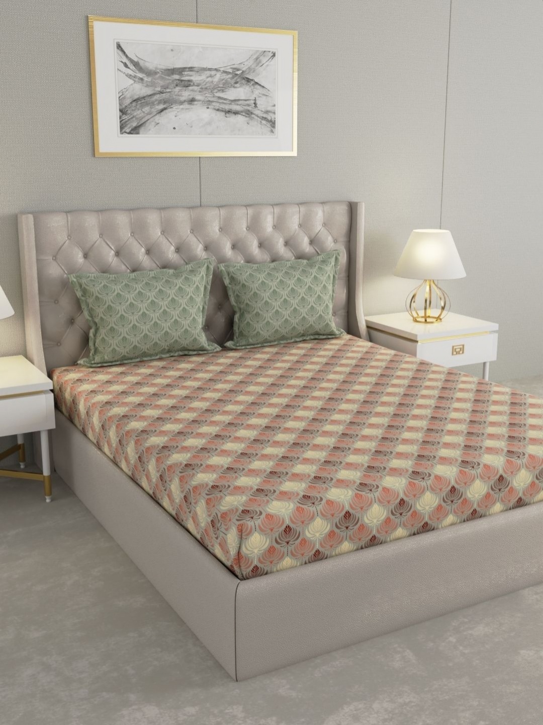 Raymond Home Brown & Red Floral 120 TC Cotton Queen Bedsheet Set 2.24 m X 2.54 m
Raymond Home Brown & Red Floral 120 TC Cotton Queen Bedsheet Set 2.24 m X 2.54 m