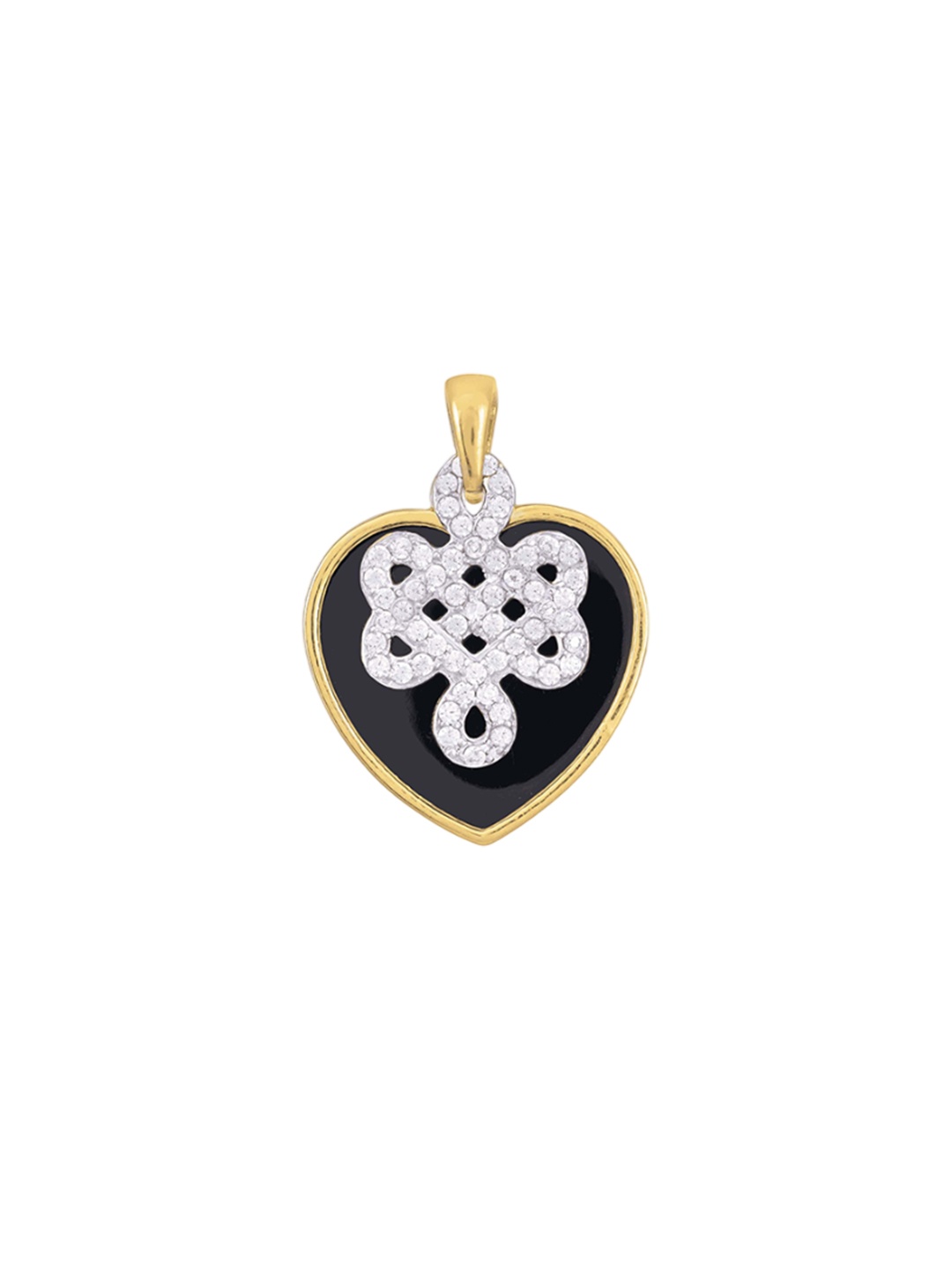 Ruuh Studios Gold-Plated Sterling Silver CZ-Stone Studded Eternal Heart Shaped Pendant
Ruuh Studios Gold-Plated Sterling Silver CZ-Stone Studded Eternal Heart Shaped Pendant
