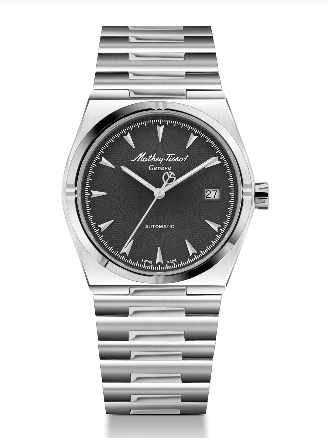 Mathey-Tissot Swiss Made Zeus Black Dial Automatic Watch For Men - H118ATAN, Silver
Mathey-Tissot Swiss Made Zeus Black Dial Automatic Watch For Men - H118ATAN, Silver