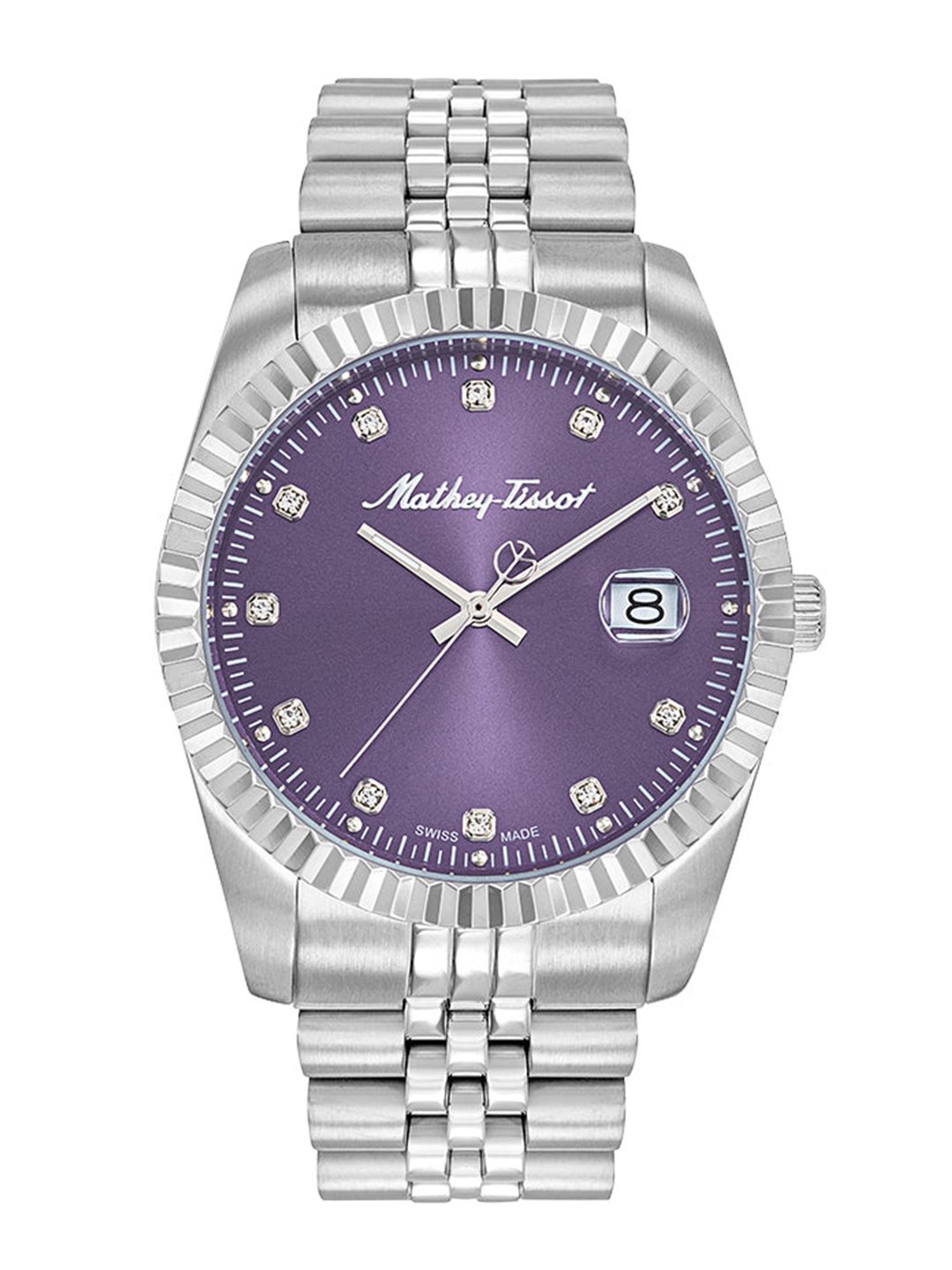 Mathey-Tissot Swiss Made Mathy II Purple Dial Analog Watch For Men - H710APU, Silver
Mathey-Tissot Swiss Made Mathy II Purple Dial Analog Watch For Men - H710APU, Silver