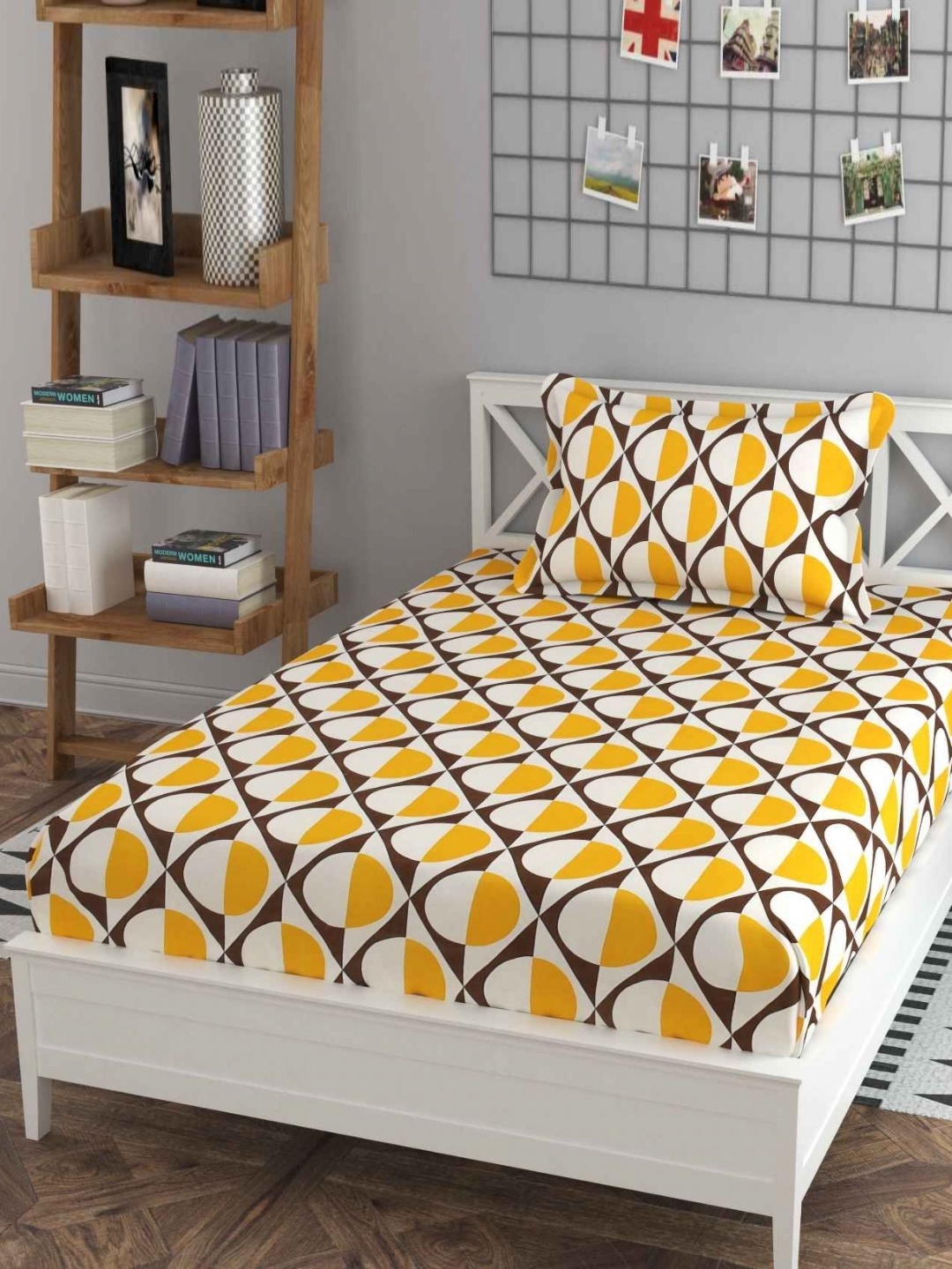 YaAkholic Yellow Printed Microfiber Fitted 220 TC Single Bedsheet Set 1.82 m x 1.21 m
YaAkholic Yellow Printed Microfiber Fitted 220 TC Single Bedsheet Set 1.82 m x 1.21 m