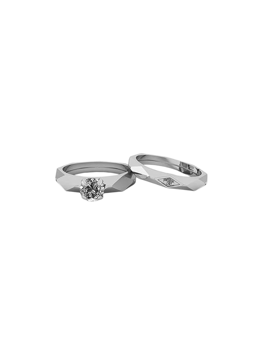 LMDPRAJAPATIS Unisex Couple Combo CZ Adjustable Couple Ring For Women Men Boy Ring Valentine Gifts-Silver
LMDPRAJAPATIS Unisex Couple Combo CZ Adjustable Couple Ring For Women Men Boy Ring Valentine Gifts-Silver