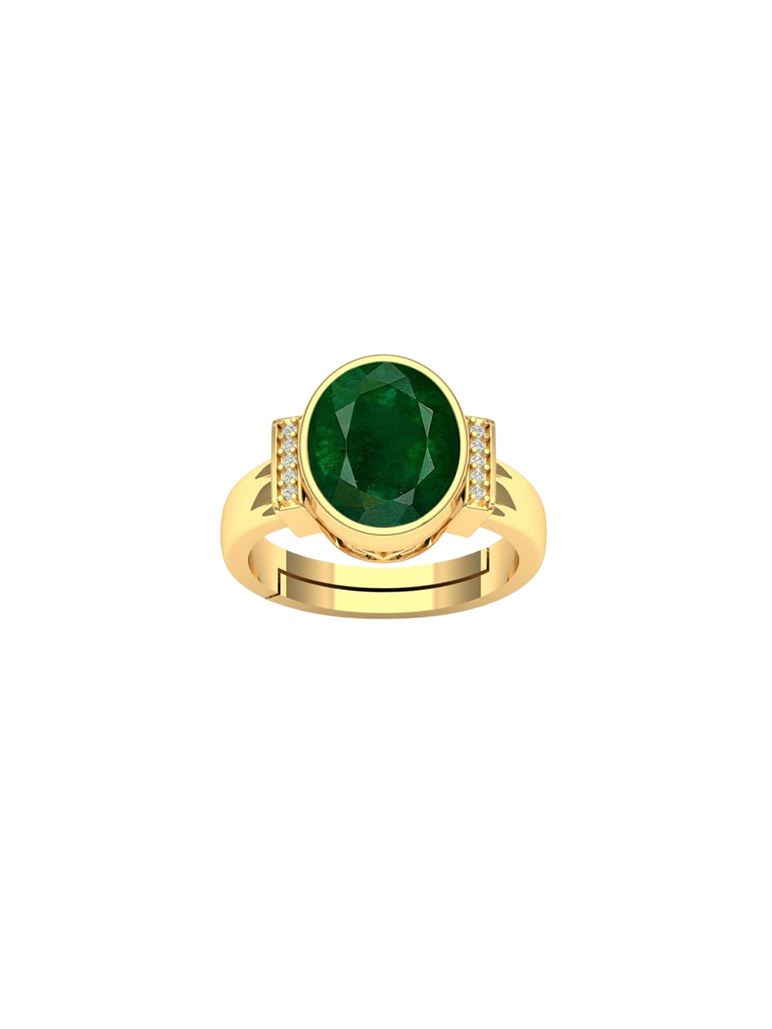 LMDPRAJAPATIS Unisex 12.25 Ratti 11.75 Carat Natural Emerald Zirconia Stone Gold Ring For Women, Green
LMDPRAJAPATIS Unisex 12.25 Ratti 11.75 Carat Natural Emerald Zirconia Stone Gold Ring For Women, Green
