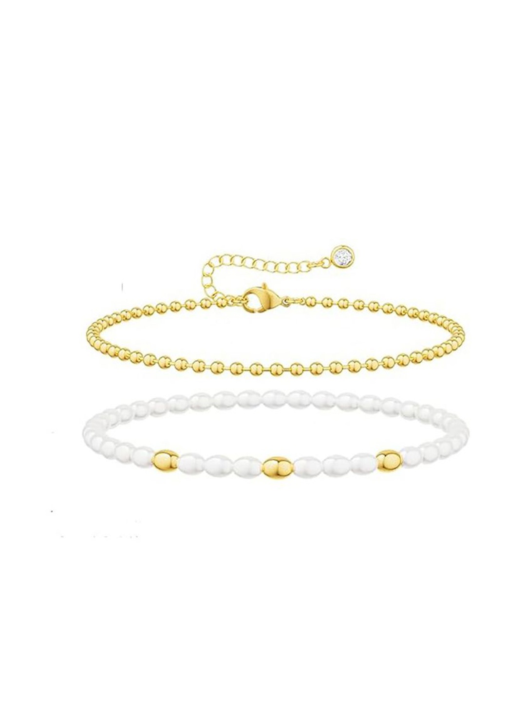 StyleCast x Revolte Set Of 2 Stainless Steel Gold-Plated Pearls Armlet Bracelets
StyleCast x Revolte Set Of 2 Stainless Steel Gold-Plated Pearls Armlet Bracelets
