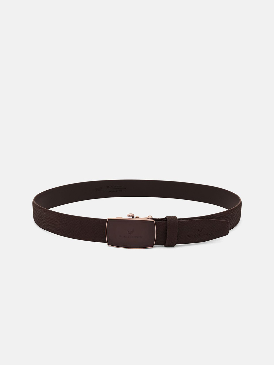 Blackberrys Men Textured Slim Leather Belt, Brown 
Blackberrys Men Textured Slim Leather Belt, Brown