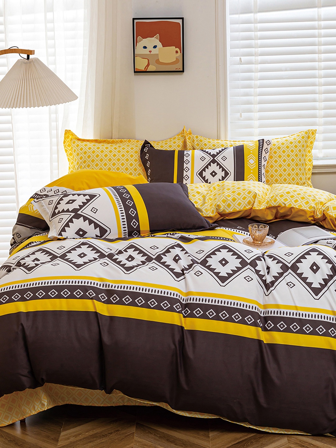 Story@home Yellow Geometric Printed 4 Pcs Microfiber Double Queen Regular Bedding Set
Story@home Yellow Geometric Printed 4 Pcs Microfiber Double Queen Regular Bedding Set
