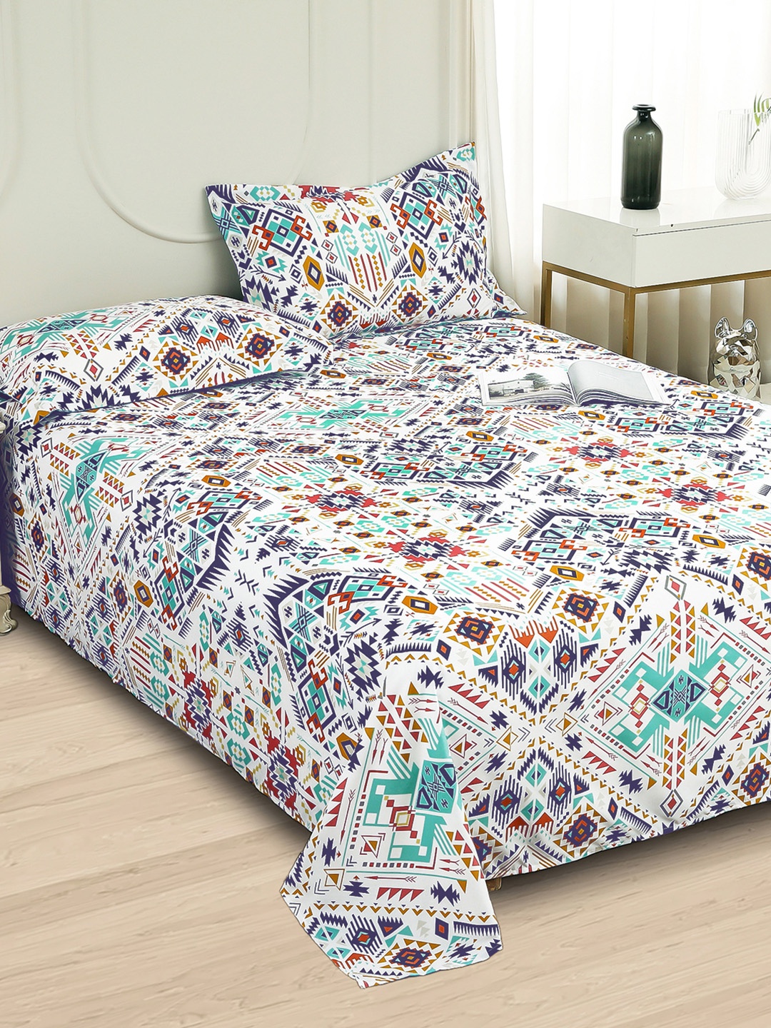 Story@home White & Blue Self Design 4 Pieces Microfiber Double Queen Regular Bedding Set
Story@home White & Blue Self Design 4 Pieces Microfiber Double Queen Regular Bedding Set