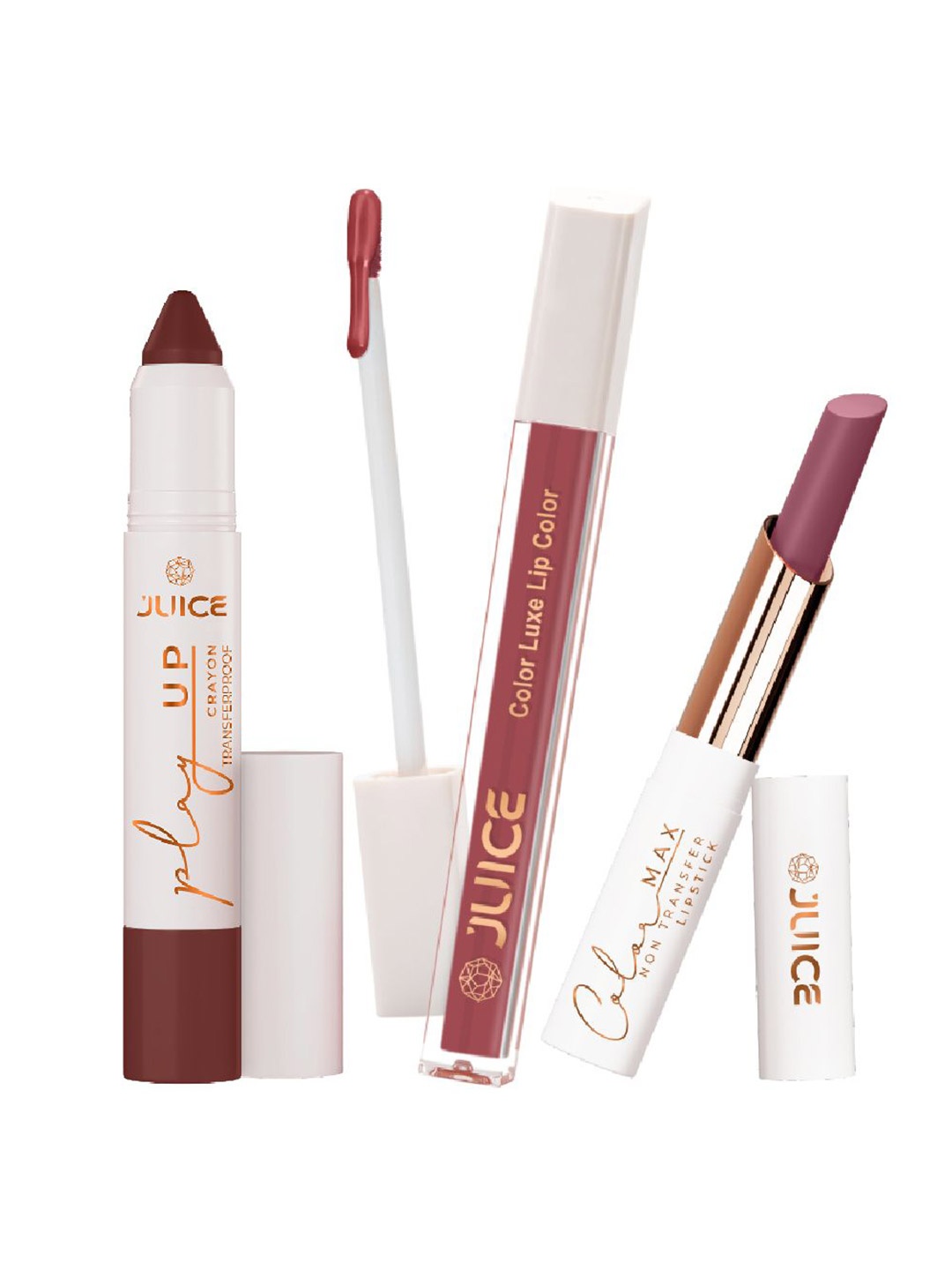 JUICE Set Of 3 Crayon Color- Lip Color & Bullet Lipsticks - 7.8 g - 04 -16 - 16, Brown
JUICE Set Of 3 Crayon Color- Lip Color & Bullet Lipsticks - 7.8 g - 04 -16 - 16, Brown