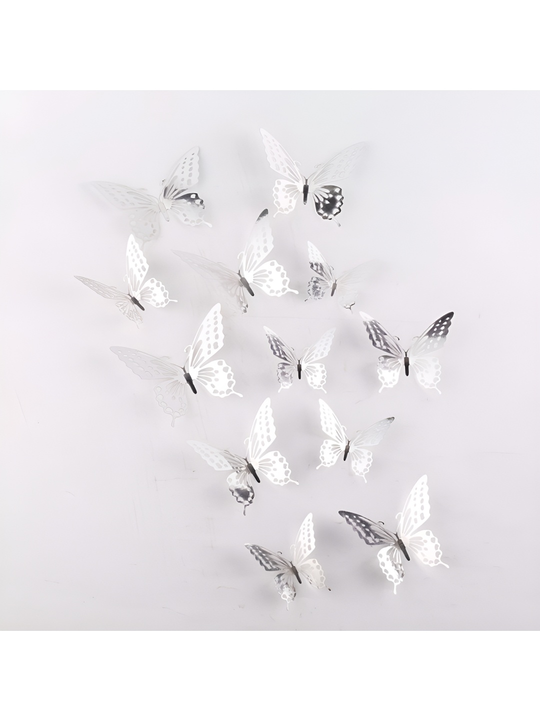 Jaamso Royals 12-Pc Glossy Waterproof Self Adhesive Heat-Resistant Butterfly Wall Stickers, Silver
Jaamso Royals 12-Pc Glossy Waterproof Self Adhesive Heat-Resistant Butterfly Wall Stickers, Silver