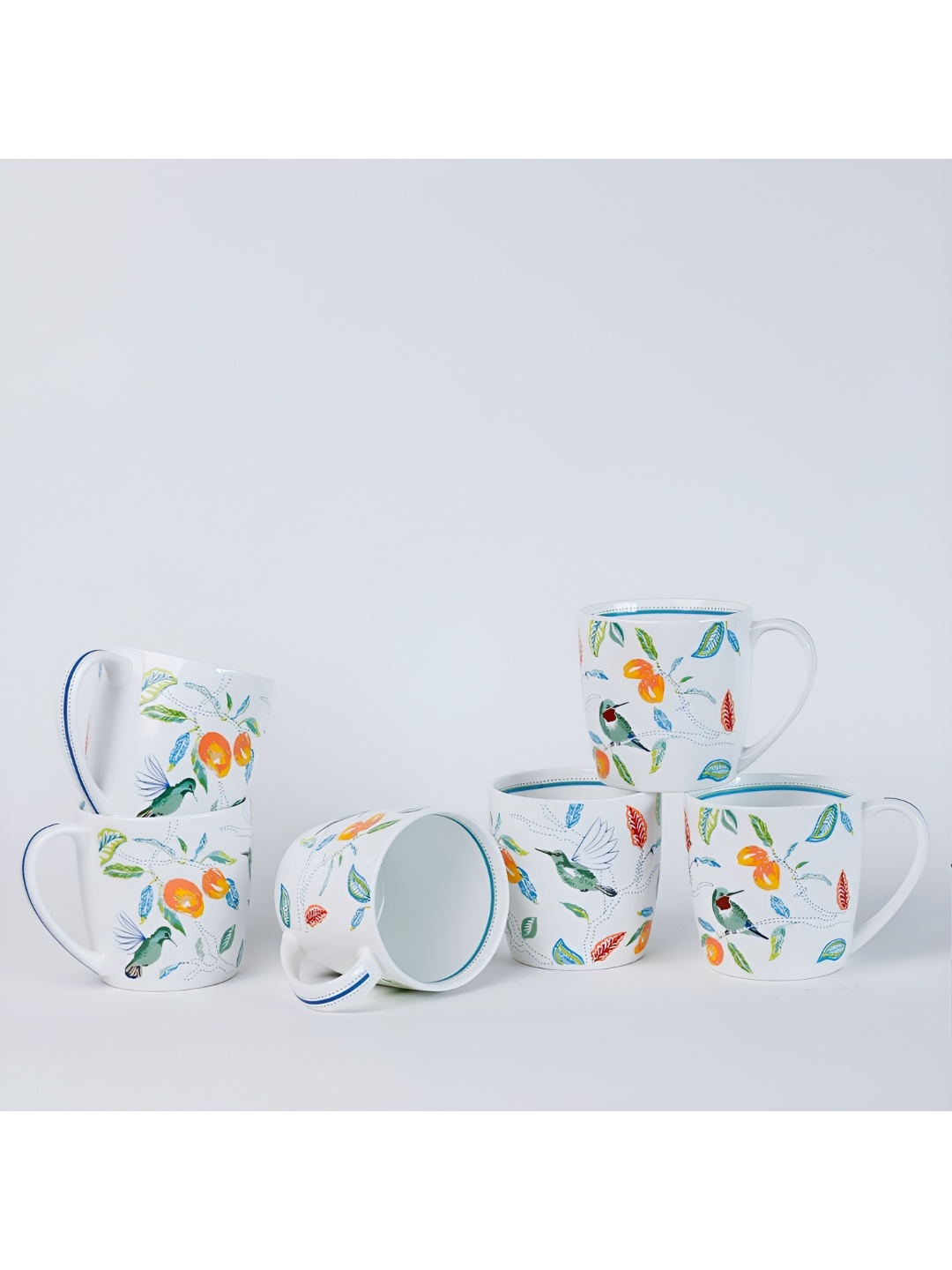 The Wishing Chair White & Orange Floral Printed Bone China Glossy Cups Set of Cups and Mugs
The Wishing Chair White & Orange Floral Printed Bone China Glossy Cups Set of Cups and Mugs