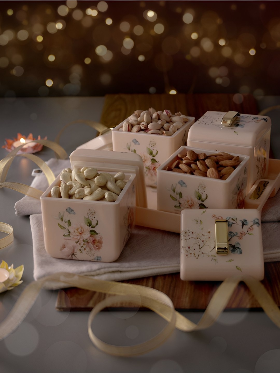 Nayasa Miracle Set of 4 Ivory Air-Tight BPA-Free Food-Grade Dryfruit Trays - 600 ml, Cream
Nayasa Miracle Set of 4 Ivory Air-Tight BPA-Free Food-Grade Dryfruit Trays - 600 ml, Cream