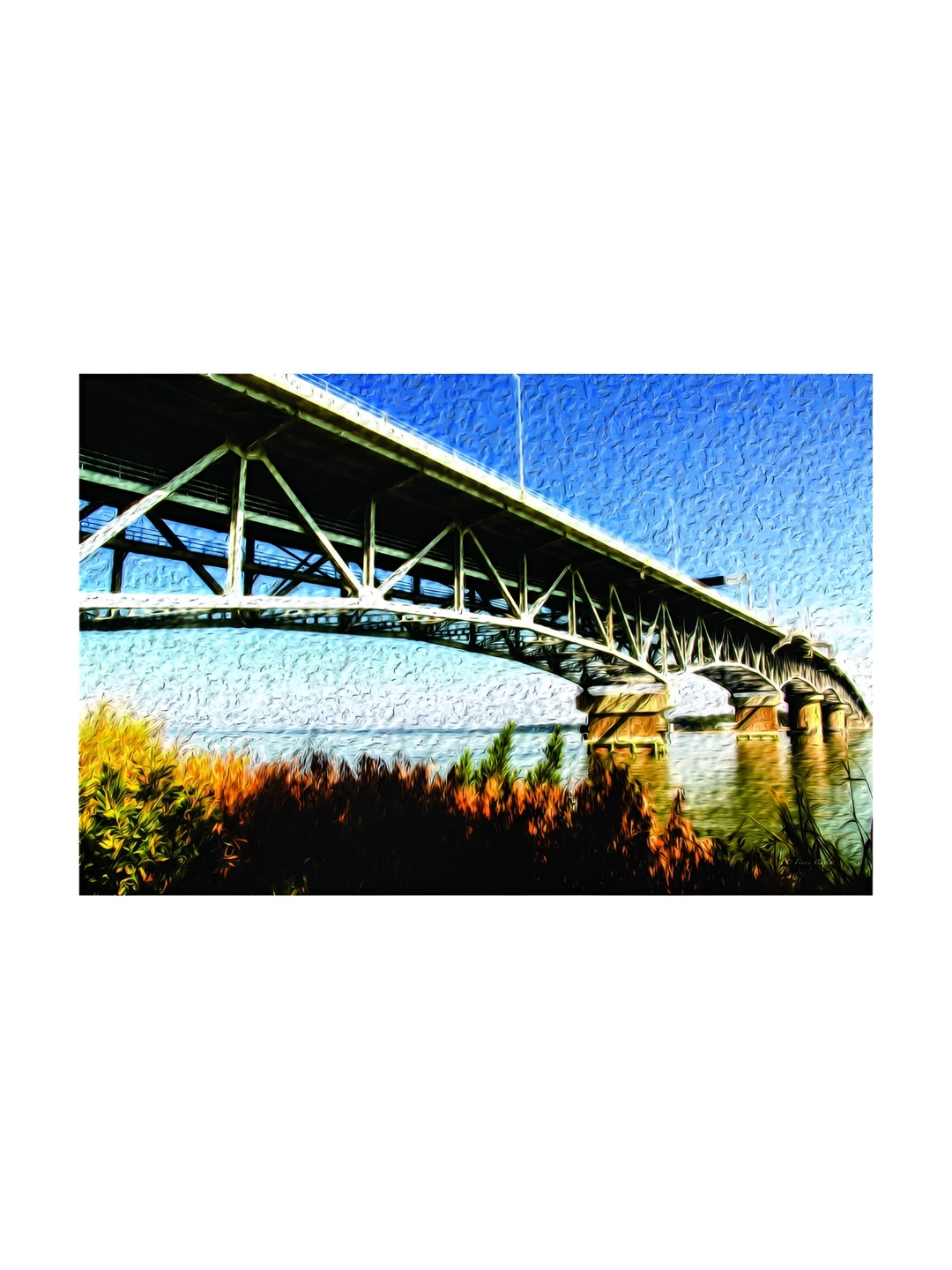 Inephos Blue & Green Canvas Beautiful Bridge Architecture Art Unframed Wall Painting
Inephos Blue & Green Canvas Beautiful Bridge Architecture Art Unframed Wall Painting