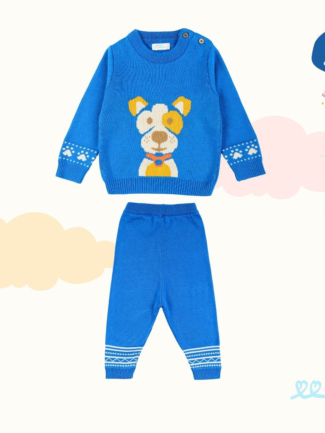 Greendeer Unisex Kids Printed Long Sleeves Pure Cotton Sweatshirt With Joggers, Blue
Greendeer Unisex Kids Printed Long Sleeves Pure Cotton Sweatshirt With Joggers, Blue