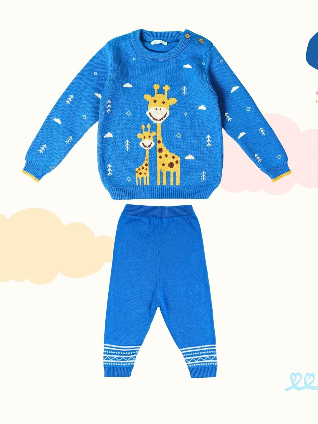 Greendeer Unisex Kids Printed Long Sleeves Pure Cotton Sweatshirt With Joggers, Blue
Greendeer Unisex Kids Printed Long Sleeves Pure Cotton Sweatshirt With Joggers, Blue