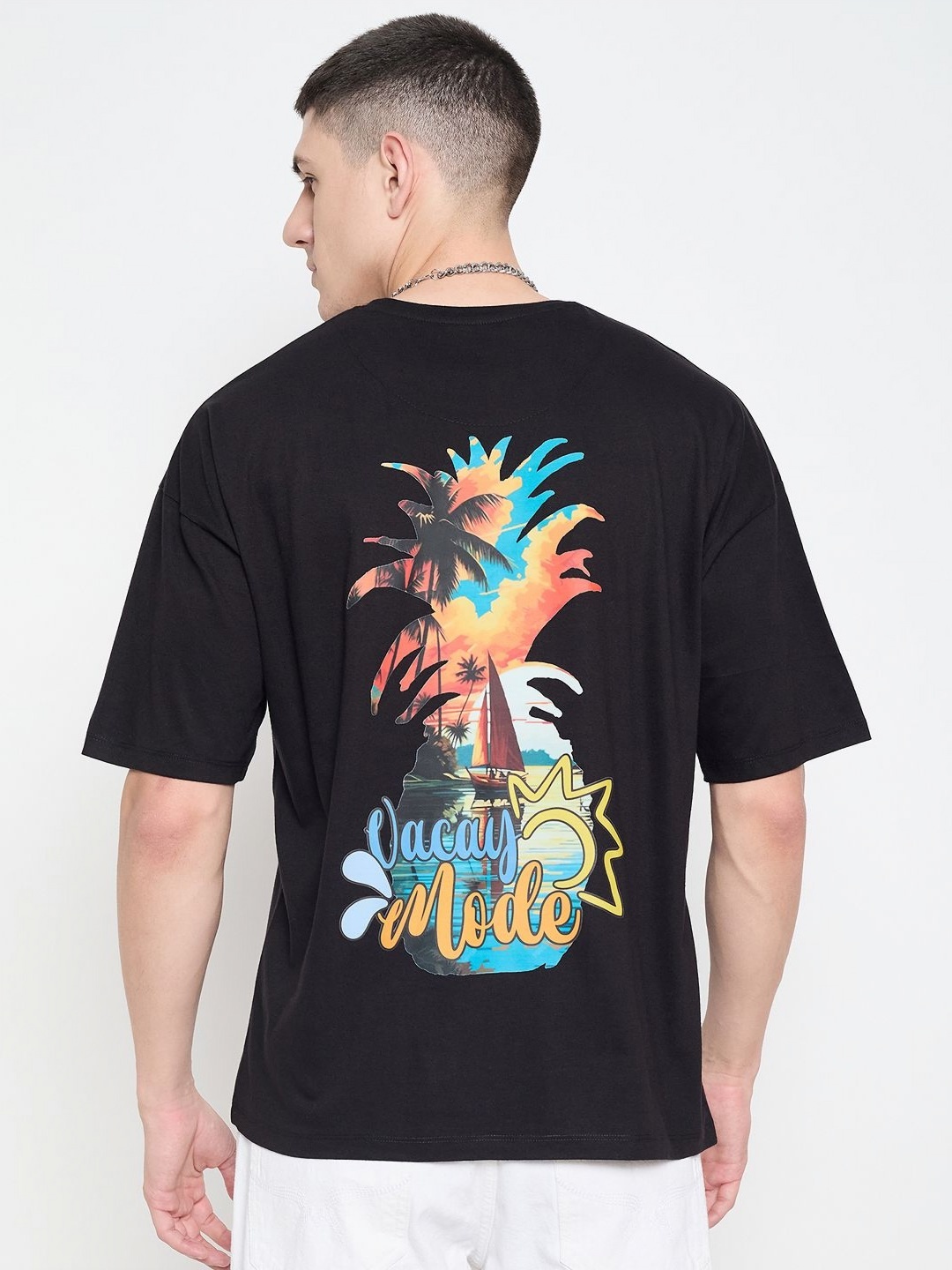 Mast & Harbour Men Graphic Printed Round Neck Pure Cotton Relaxed Fit T-shirt, Black
Mast & Harbour Men Graphic Printed Round Neck Pure Cotton Relaxed Fit T-shirt, Black