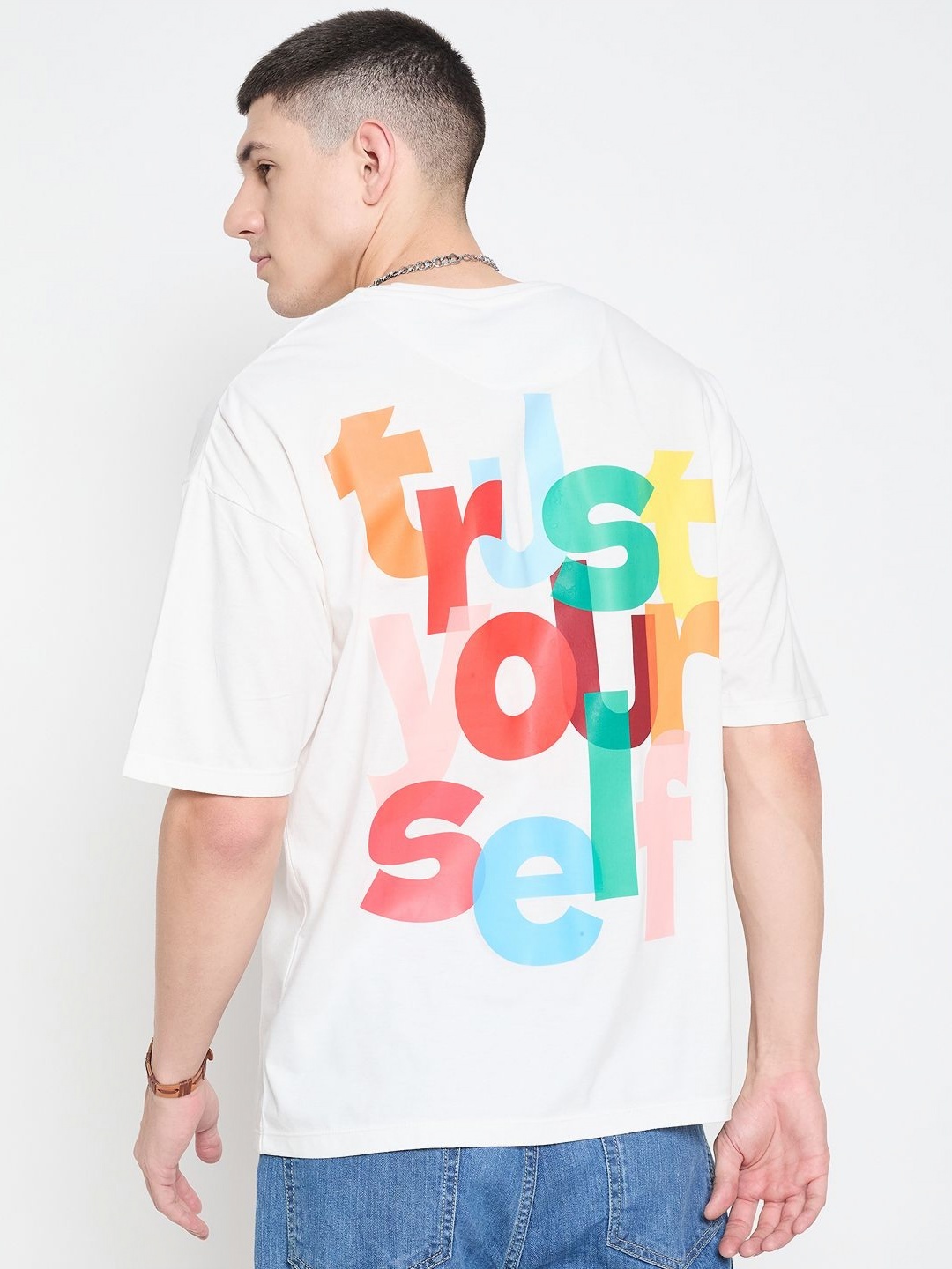 Mast & Harbour Men Typography Printed Round Neck Pure Cotton Relaxed Fit T-shirt, White
Mast & Harbour Men Typography Printed Round Neck Pure Cotton Relaxed Fit T-shirt, White