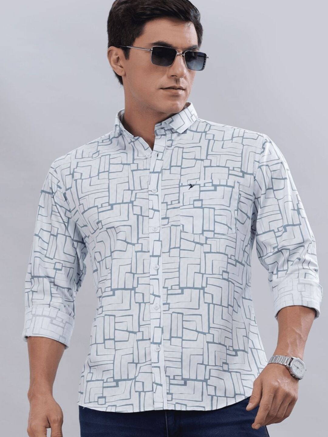Blueisland Clothing Men Pack Of 2 Standard Geometric Printed Cotton Casual Shirts, White
Blueisland Clothing Men Pack Of 2 Standard Geometric Printed Cotton Casual Shirts, White