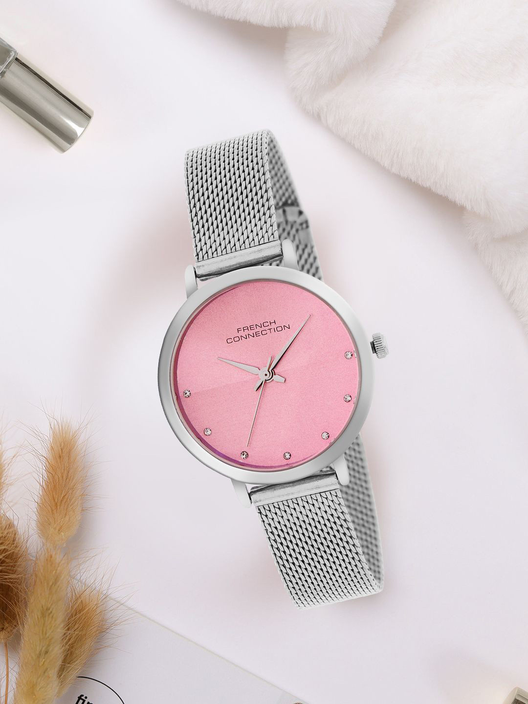 French Connection Women Steel Bracelet Style Straps Analogue Watch FCN049A, Pink
French Connection Women Steel Bracelet Style Straps Analogue Watch FCN049A, Pink