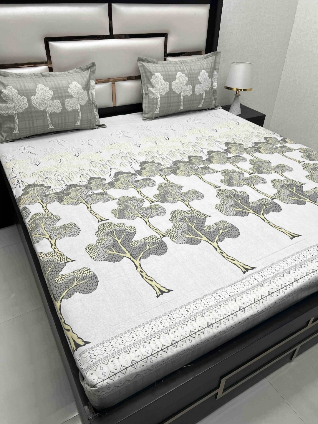 Pure Decor Cotton King Size Double Bed Bedsheet With 2 Pillow Covers 2.74m X 2.74m, Grey
Pure Decor Cotton King Size Double Bed Bedsheet With 2 Pillow Covers 2.74m X 2.74m, Grey