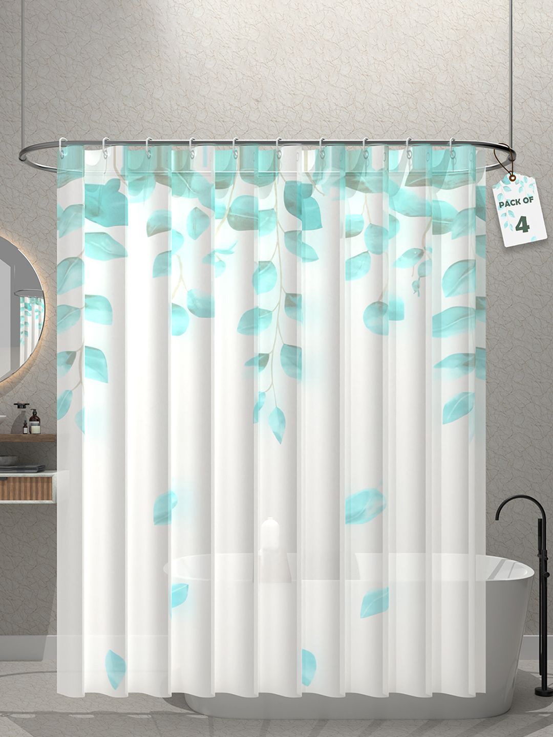 Kuber Industries Green & White 4 Pcs Leaf Printed Quick Dry Shower Curtains With 12 Rings
Kuber Industries Green & White 4 Pcs Leaf Printed Quick Dry Shower Curtains With 12 Rings