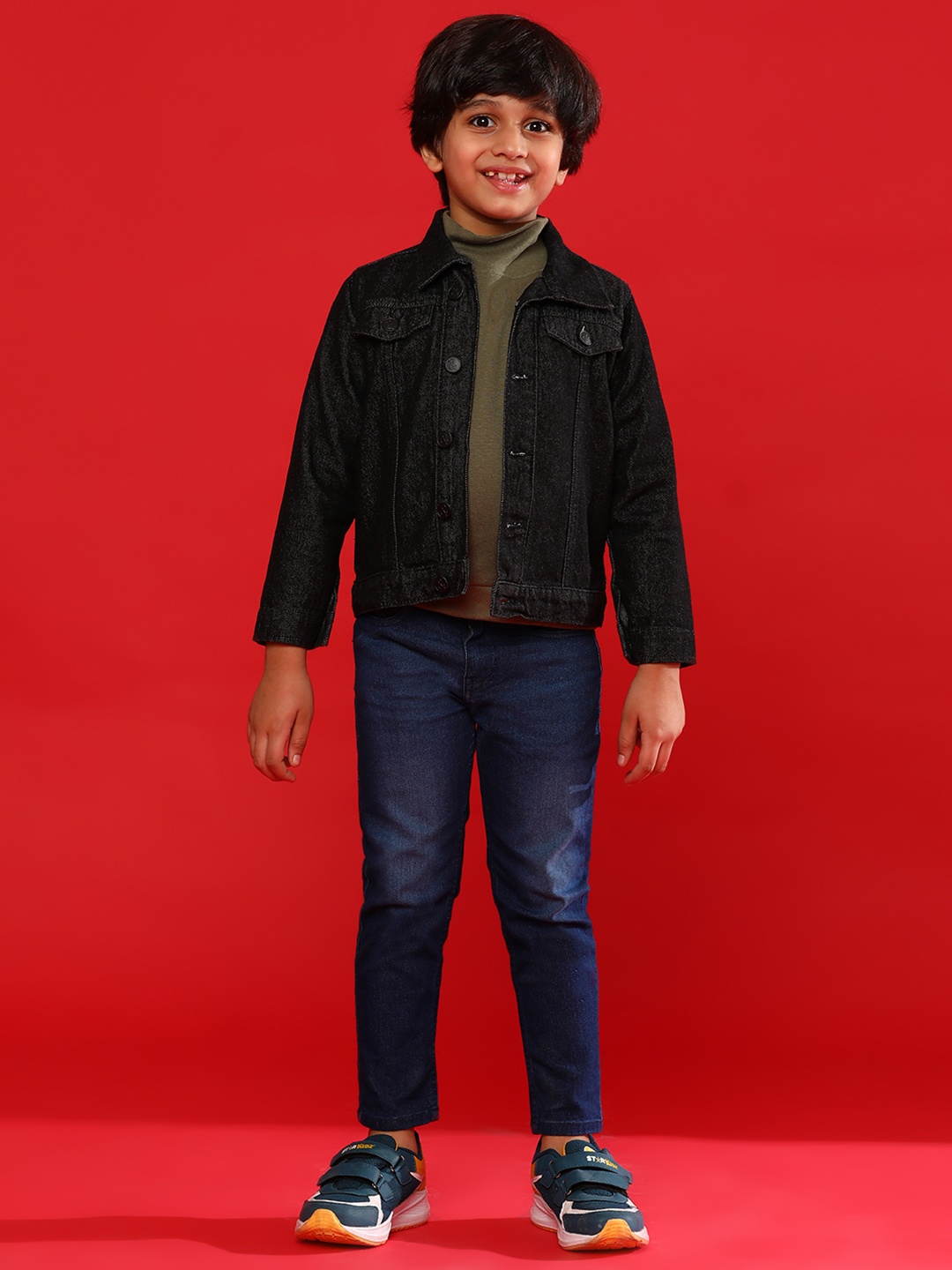 TALES & STORIES Boys Spread Collar Solid Cotton Casual Denim Lightweight Jacket, Black
TALES & STORIES Boys Spread Collar Solid Cotton Casual Denim Lightweight Jacket, Black