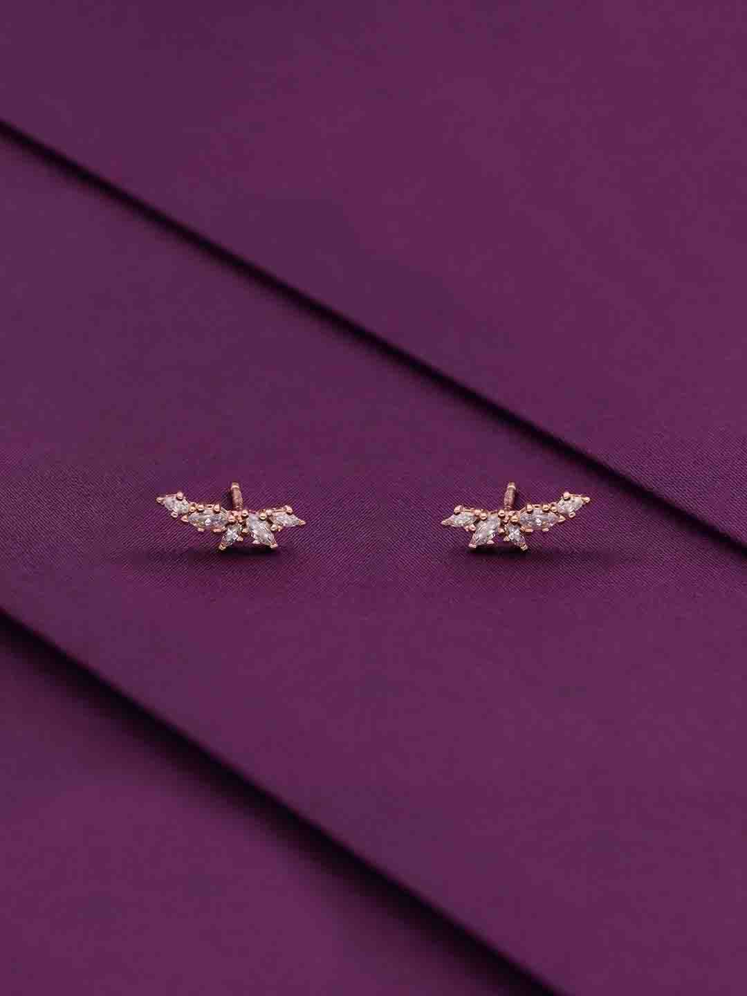 KAI JEWEL 92.5 Sterling Silver Rose Gold-Plated CZ Studded Contemporary Studs Earrings
KAI JEWEL 92.5 Sterling Silver Rose Gold-Plated CZ Studded Contemporary Studs Earrings