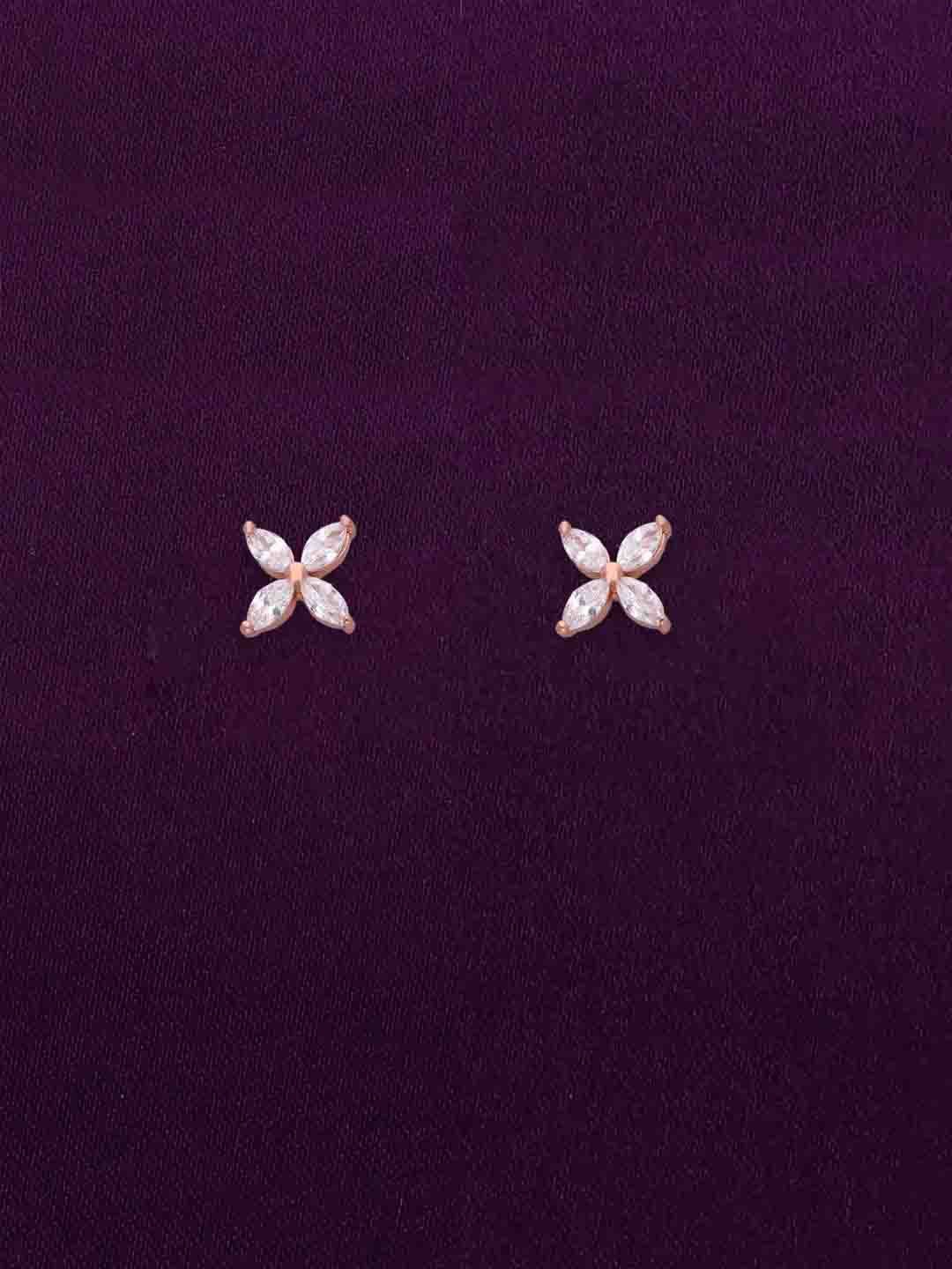 KAI JEWEL 92.5 Sterling Silver Rose Gold-Plated CZ Studded Contemporary Studs Earrings
KAI JEWEL 92.5 Sterling Silver Rose Gold-Plated CZ Studded Contemporary Studs Earrings