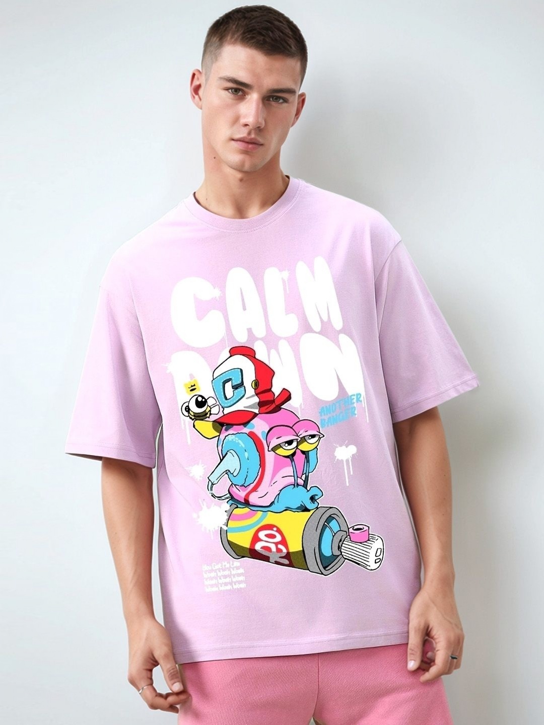 Hikabae Men Bio Finish Graphic Printed Round Neck Pure Cotton Oversized T-shirt, Pink
Hikabae Men Bio Finish Graphic Printed Round Neck Pure Cotton Oversized T-shirt, Pink