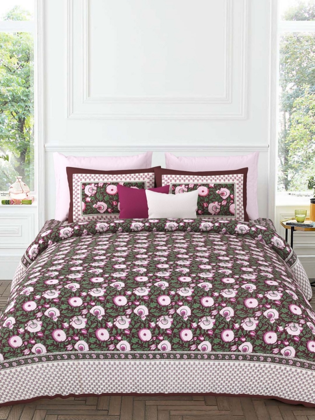 LIVING ROOTS Red label Brown Floral Pure Cotton 250 TC King Bedsheet Set-2.64 m x 2.64
LIVING ROOTS Red label Brown Floral Pure Cotton 250 TC King Bedsheet Set-2.64 m x 2.64