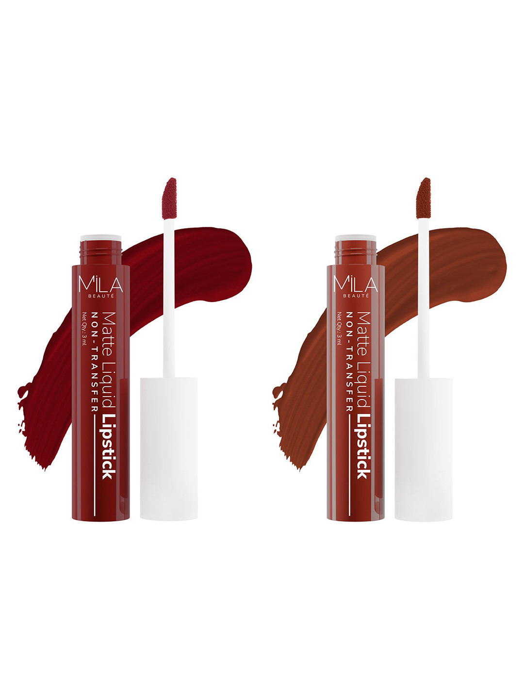MILA BEAUTE Set Of 2 Matte Liquid Lipstick - 3 ml Each- Light My Fire 605-Trend Setter 611, Maroon
MILA BEAUTE Set Of 2 Matte Liquid Lipstick - 3 ml Each- Light My Fire 605-Trend Setter 611, Maroon