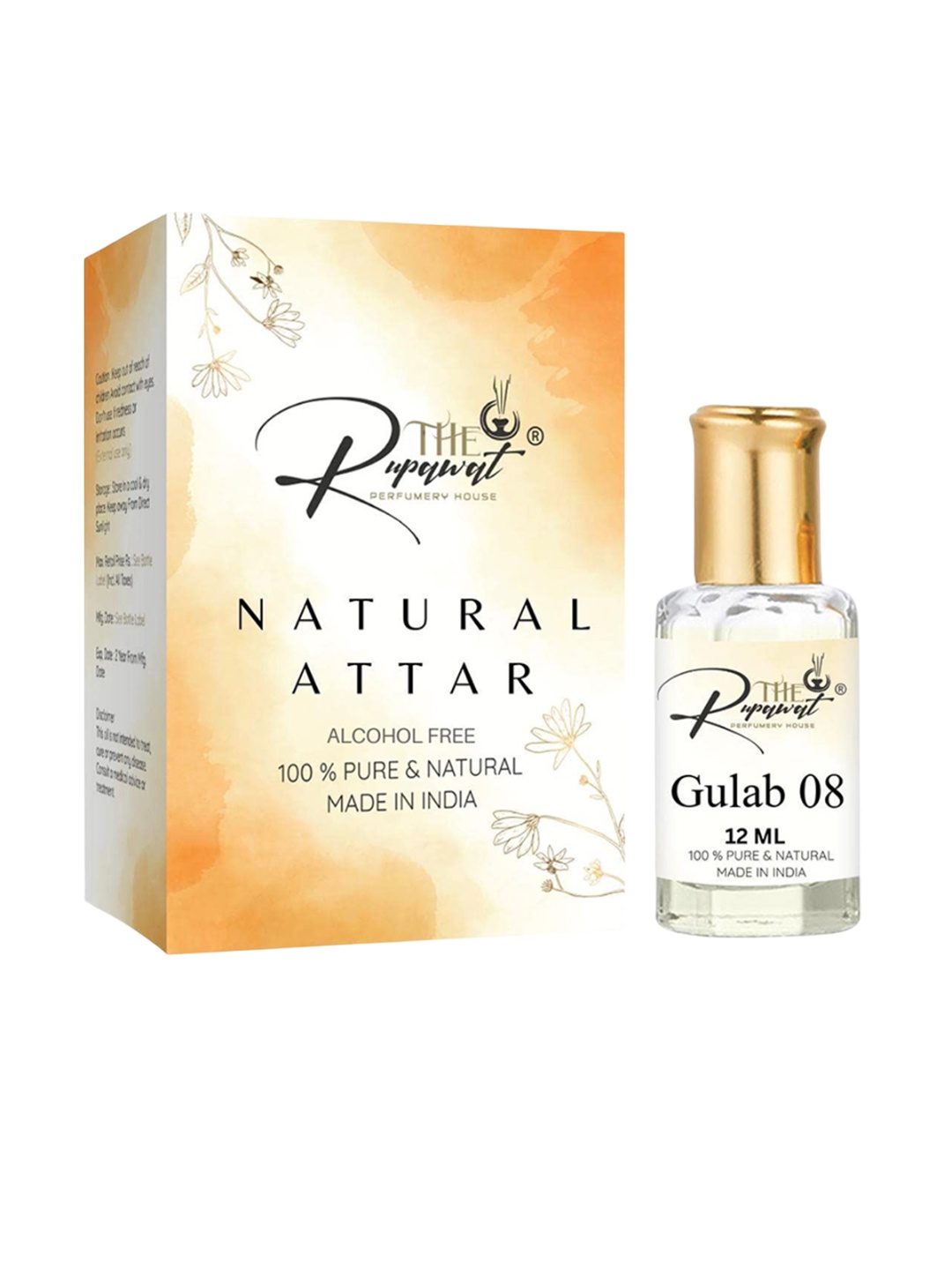 THE RUPAWAT Perfumery House Gulab 08 100% Natural & Pure Alcohol-Free Attar - 12 ml, Transparent
THE RUPAWAT Perfumery House Gulab 08 100% Natural & Pure Alcohol-Free Attar - 12 ml, Transparent