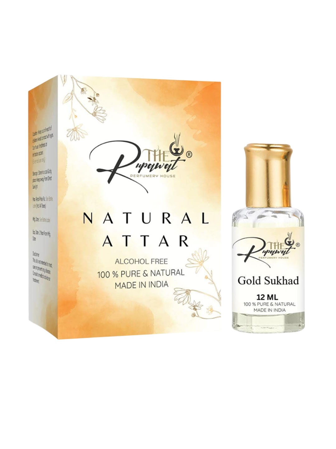 THE RUPAWAT Perfumery House Gold Sukhad Natural Alcohol Free Attar - 12ml, Transparent
THE RUPAWAT Perfumery House Gold Sukhad Natural Alcohol Free Attar - 12ml, Transparent