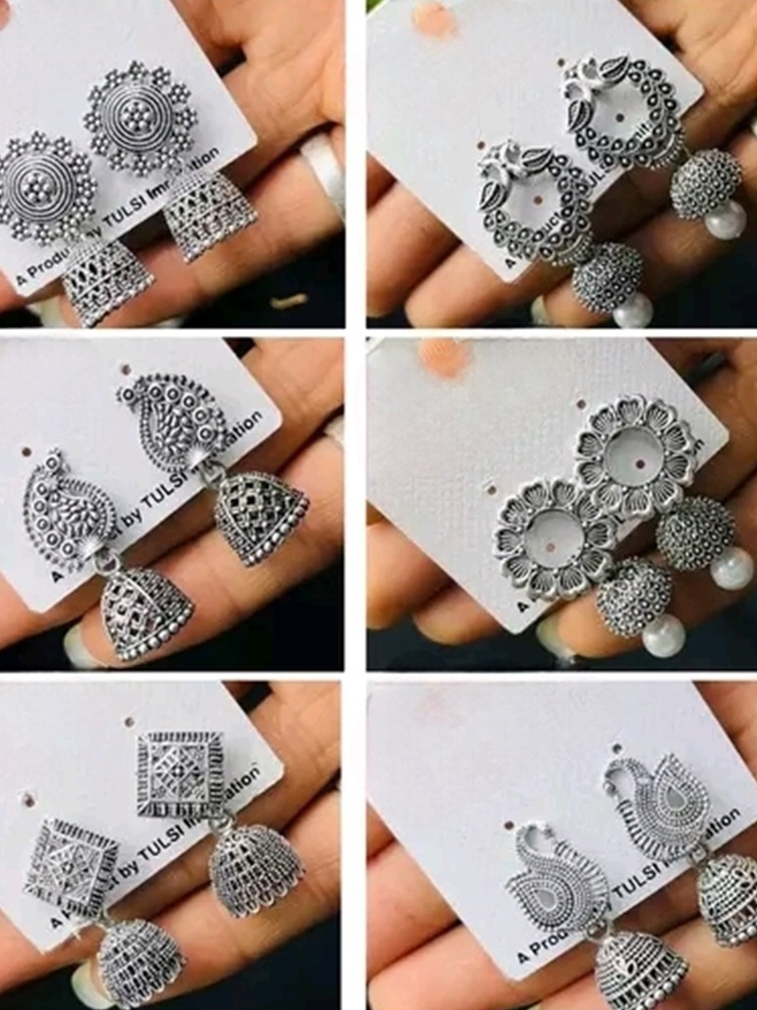 Palli Creation Pack Of 12 Silver Plated Artificial Beads Beaded Contemporary Drop Earrings
Palli Creation Pack Of 12 Silver Plated Artificial Beads Beaded Contemporary Drop Earrings