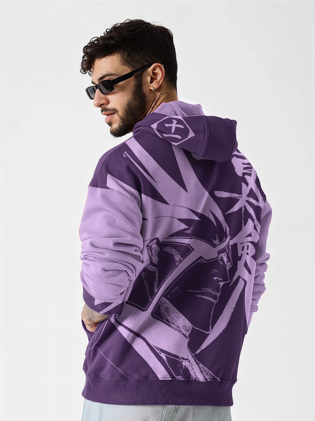 Crazymonk Printed Anime Kenpachi Zaraki Bleach Oversized Fit Hooded Sweatshirt, Purple
Crazymonk Printed Anime Kenpachi Zaraki Bleach Oversized Fit Hooded Sweatshirt, Purple