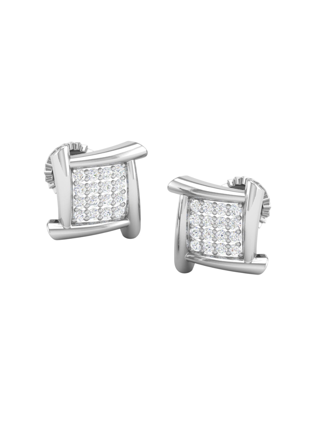 AKSHAT SAPPHIRE 92.5 Sterling Silver Rhodium-Plated Contemporary Cubic Zirconia Studs, White
AKSHAT SAPPHIRE 92.5 Sterling Silver Rhodium-Plated Contemporary Cubic Zirconia Studs, White