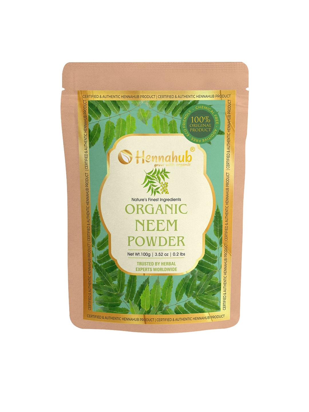 HENNAHUB Organic Neem Powder For Detoxifying Skin & Promoting Hair Growth - 100 g, Green
HENNAHUB Organic Neem Powder For Detoxifying Skin & Promoting Hair Growth - 100 g, Green