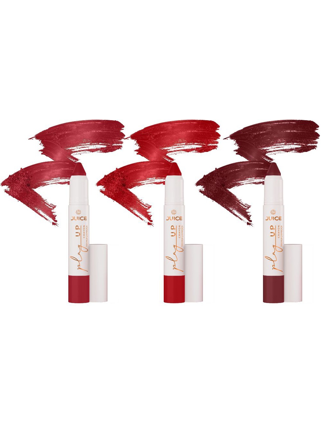 JUICE Set Of 3 Play Up Transfer Proof Lip Crayon - 9 g Each - MCR08 MCR11 MCR12, Red
JUICE Set Of 3 Play Up Transfer Proof Lip Crayon - 9 g Each - MCR08 MCR11 MCR12, Red