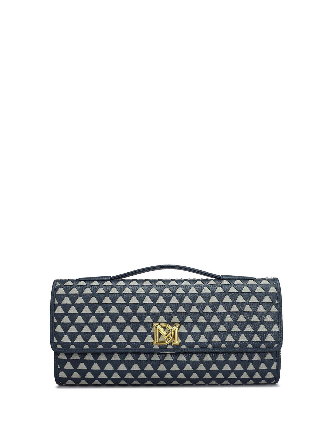 Da Milano Women Geometric Printed Structured Leather Handheld Bag, Blue
Da Milano Women Geometric Printed Structured Leather Handheld Bag, Blue