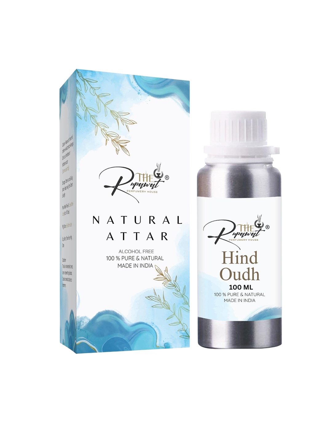 THE RUPAWAT Perfumery House Hind Oudh 100% Pure & Natural & Alcohol-Free Attar - 100 ml, Transparent
THE RUPAWAT Perfumery House Hind Oudh 100% Pure & Natural & Alcohol-Free Attar - 100 ml, Transparent