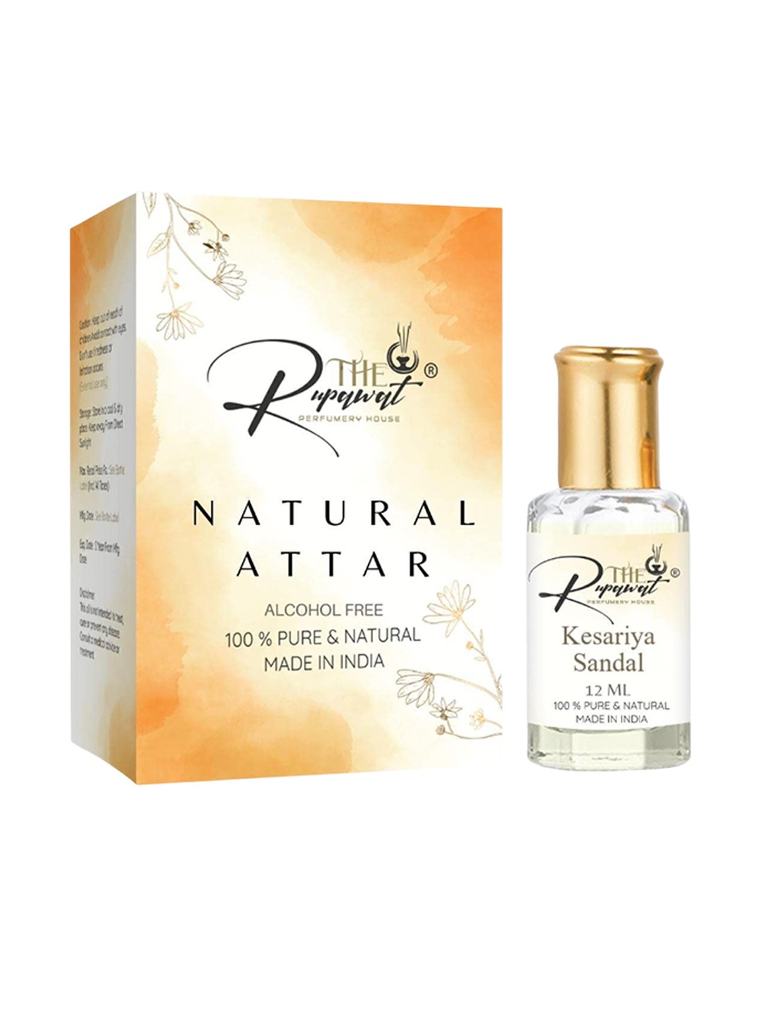 THE RUPAWAT Perfumery House Kesariya Sandal Natural Pure Alcohol Free Attar - 12 ml, Transparent
THE RUPAWAT Perfumery House Kesariya Sandal Natural Pure Alcohol Free Attar - 12 ml, Transparent