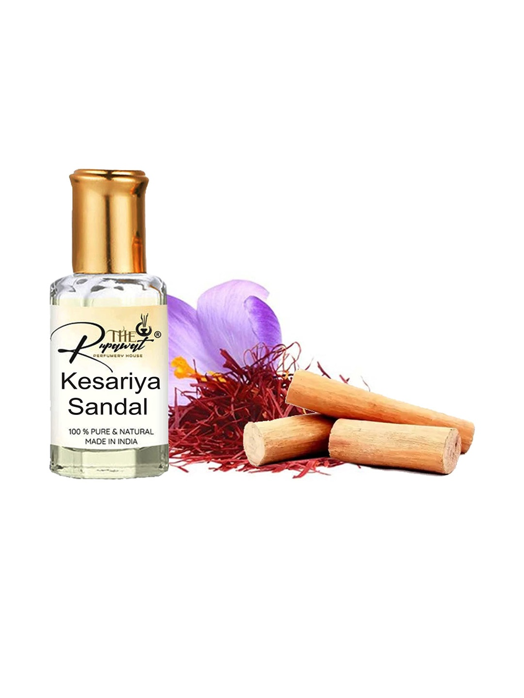 THE RUPAWAT Perfumery House Kesariya Sandal Natural Alcohol-Free Attar - 12 ml, Transparent
THE RUPAWAT Perfumery House Kesariya Sandal Natural Alcohol-Free Attar - 12 ml, Transparent