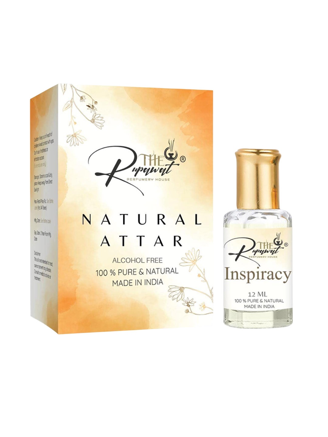 THE RUPAWAT Perfumery House Inspiracy Natural Alcohol-Free Attar - 12 ml, Transparent
THE RUPAWAT Perfumery House Inspiracy Natural Alcohol-Free Attar - 12 ml, Transparent