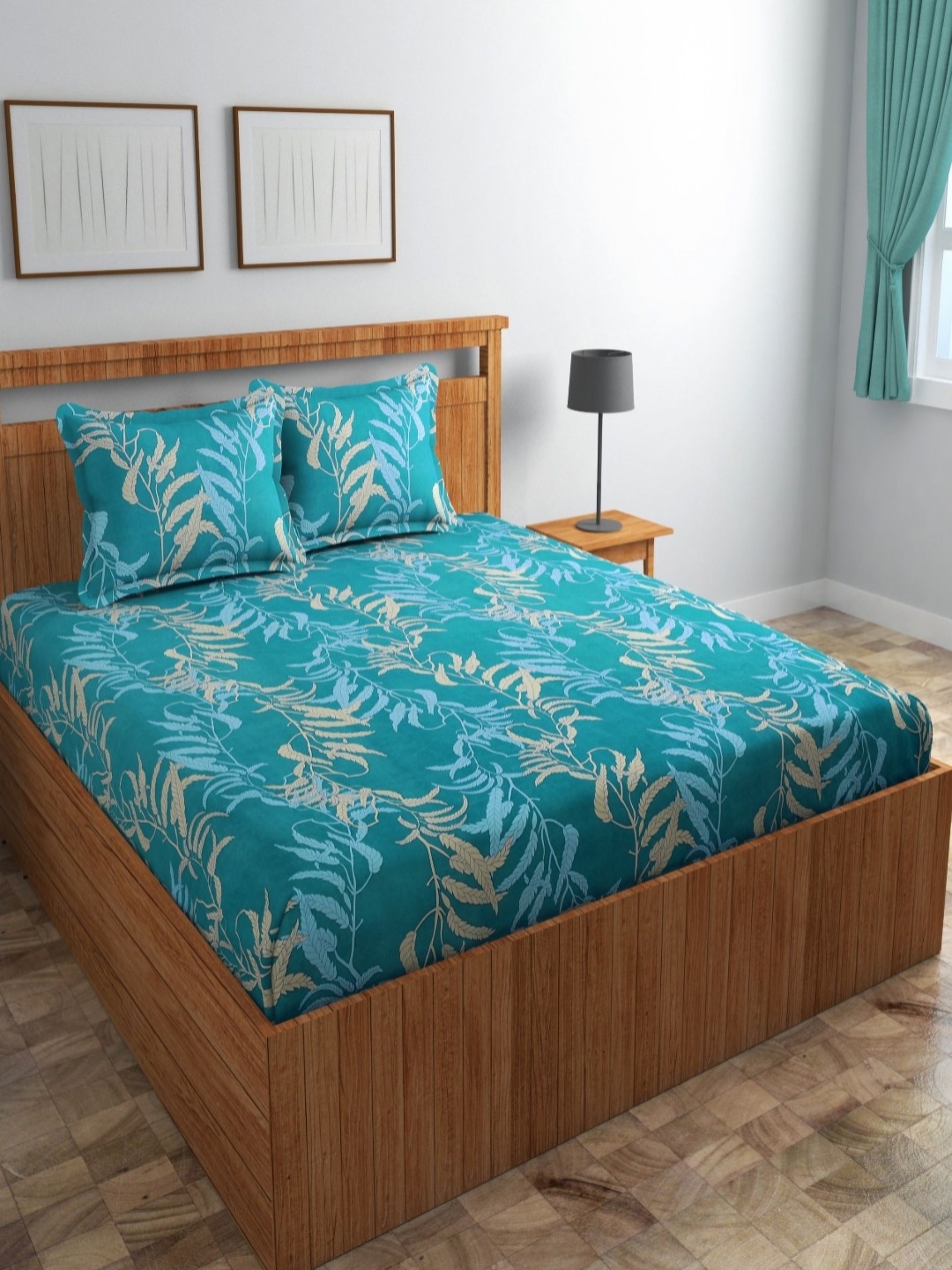 Aura Turquoise Blue & White Floral Microfiber 180 TC Queen Bedsheet Set 2.25 m x 2.30 m
Aura Turquoise Blue & White Floral Microfiber 180 TC Queen Bedsheet Set 2.25 m x 2.30 m