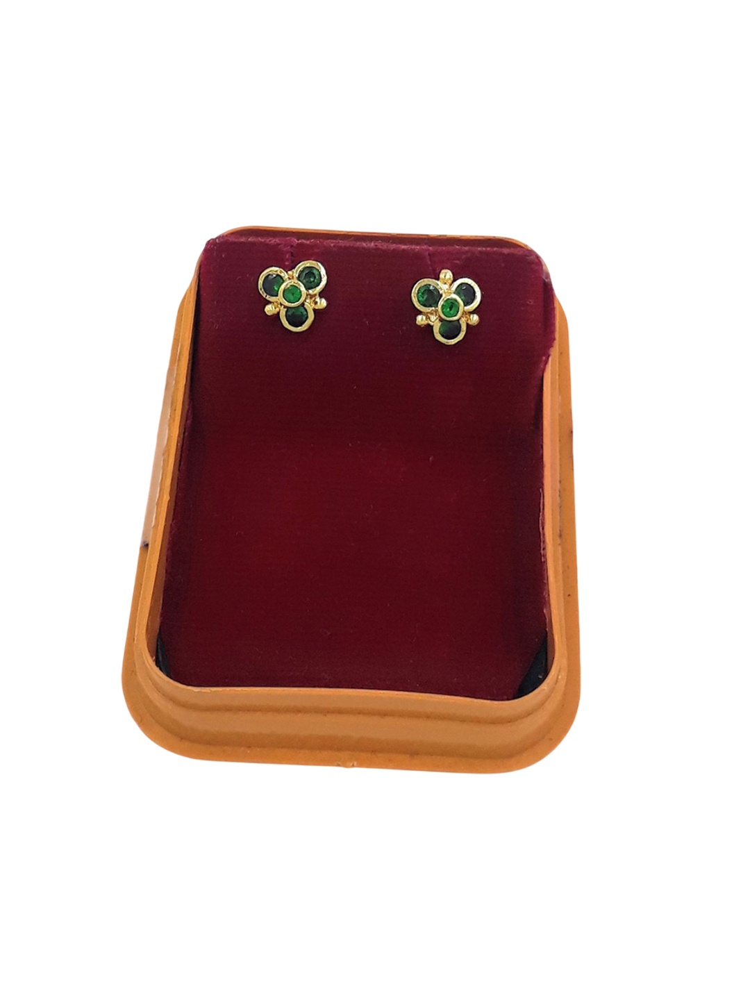 Anujeet Fashion Hub Gold Plated Artificial Stones Studded Floral Shape Studs, Green
Anujeet Fashion Hub Gold Plated Artificial Stones Studded Floral Shape Studs, Green