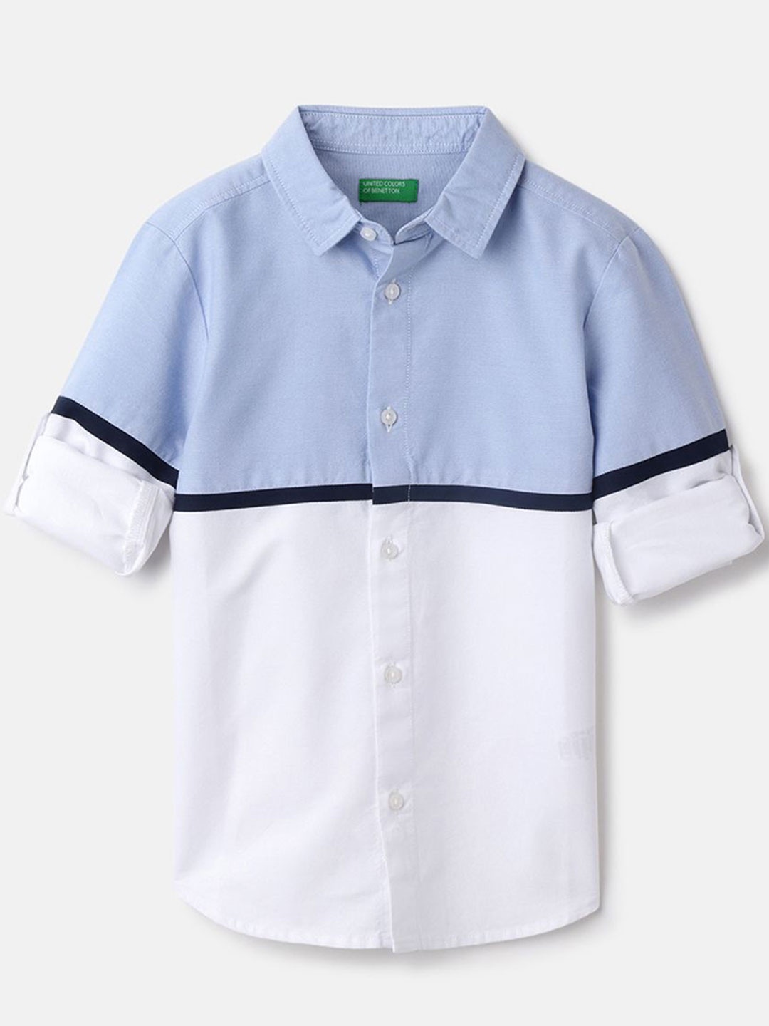 United Colors of Benetton Boys Spread Collar Colourblocked Cotton Casual Shirt, Blue
United Colors of Benetton Boys Spread Collar Colourblocked Cotton Casual Shirt, Blue