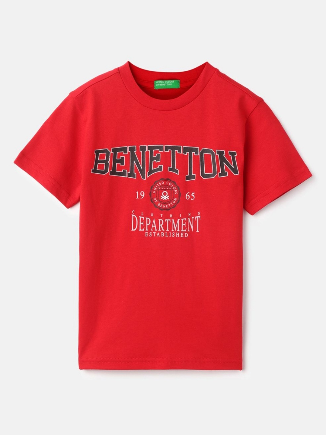 United Colors of Benetton Boys Typography Printed Round Neck Pure Cotton T-shirt, Red
United Colors of Benetton Boys Typography Printed Round Neck Pure Cotton T-shirt, Red