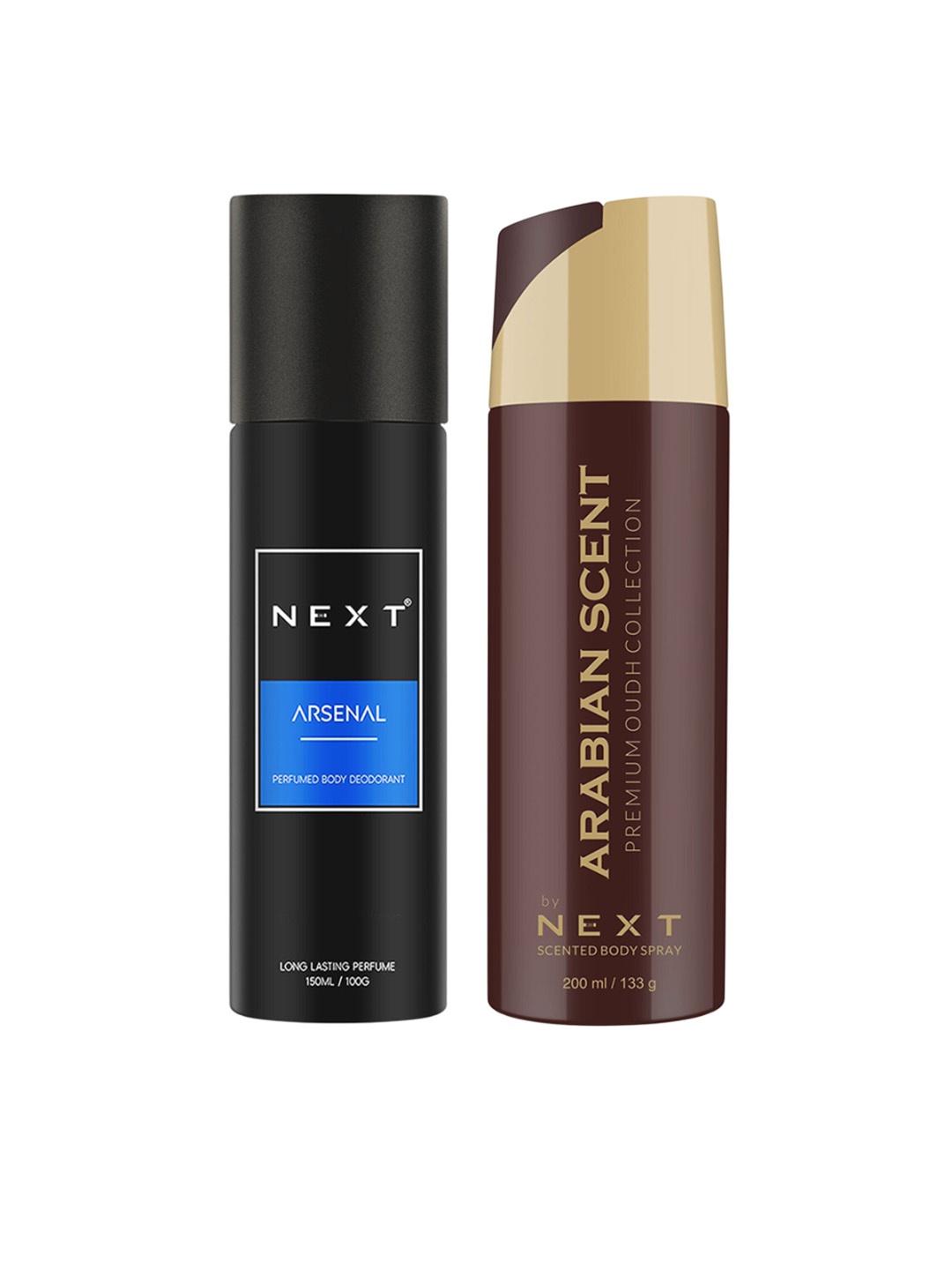 NEXT CARE Set Of 2 Arsenal Deodorant - 150 ml & Arabian Scent Perfumed Body Spray- 200 ml, Black
NEXT CARE Set Of 2 Arsenal Deodorant - 150 ml & Arabian Scent Perfumed Body Spray- 200 ml, Black