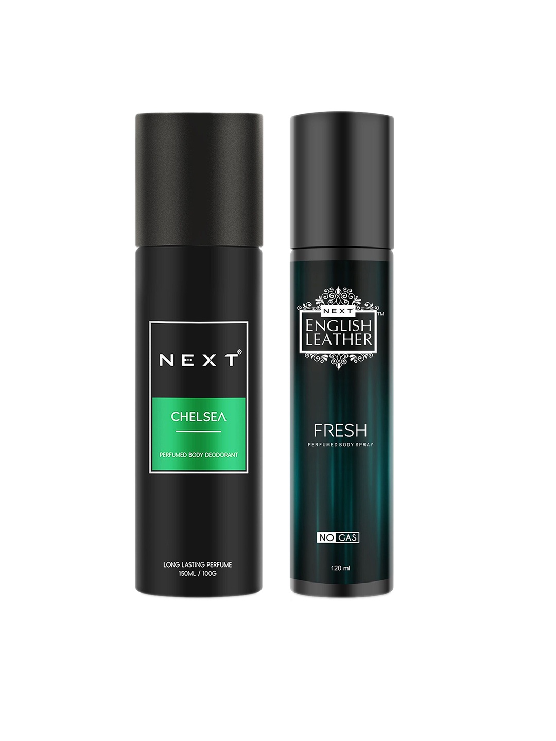 NEXT CARE Set Of 2 Chelsea- 150 ml & Fresh Long Lasting Perfume Body Deodorant- 120 ml, Black
NEXT CARE Set Of 2 Chelsea- 150 ml & Fresh Long Lasting Perfume Body Deodorant- 120 ml, Black