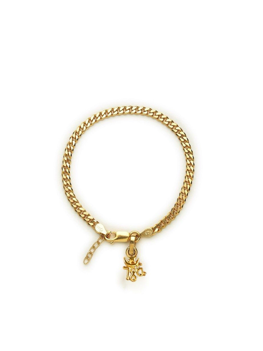 AKSHAT SAPPHIRE 925 Sterling Silver Gold Plated Link Bracelet With 786 Symbol Pendant 
AKSHAT SAPPHIRE 925 Sterling Silver Gold Plated Link Bracelet With 786 Symbol Pendant