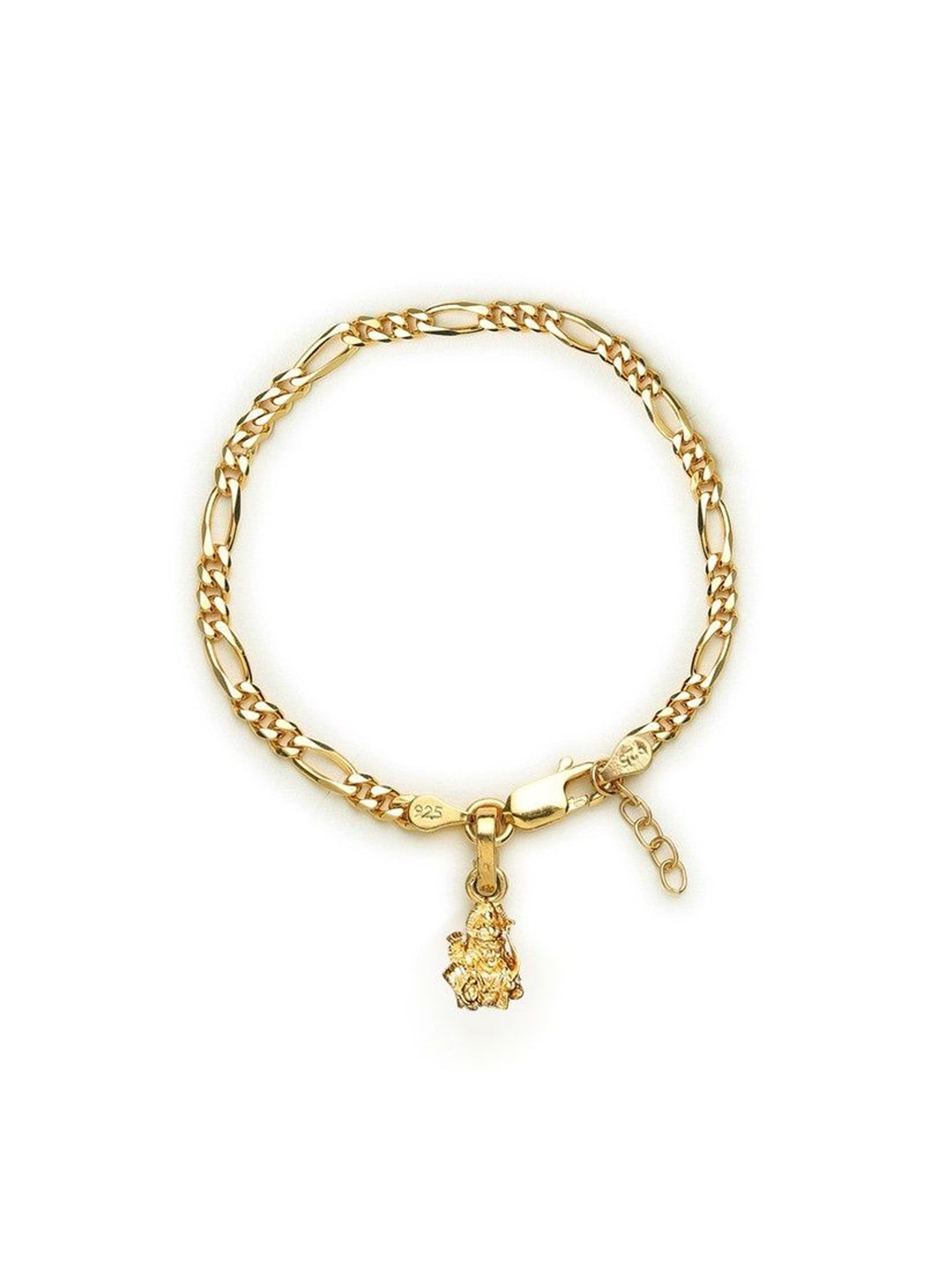 AKSHAT SAPPHIRE Stainless Steel Gold-Plated Figaro Design Link Bracelet & God Ram Pendant
AKSHAT SAPPHIRE Stainless Steel Gold-Plated Figaro Design Link Bracelet & God Ram Pendant